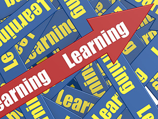 Image showing Learning arrow