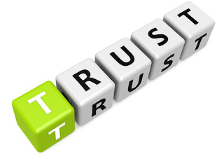 Image showing Green trust buzzword