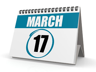 Image showing March 17 calendar