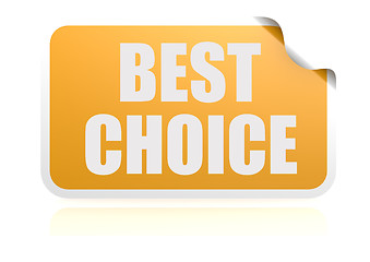 Image showing Best choice yellow sticker
