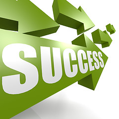 Image showing Success arrow in green