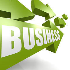 Image showing Business arrow green