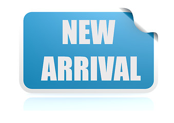 Image showing New arrival blue sticker