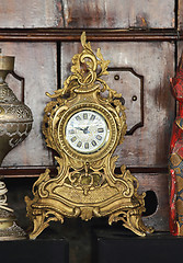 Image showing Antique Gold Clock