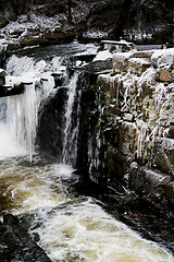 Image showing Wild and wet waterfall