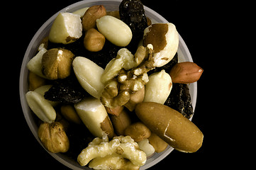 Image showing bowl of fruit and nuts