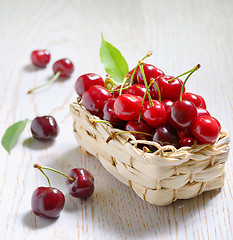 Image showing ripe cherries