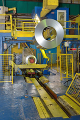 Image showing crane loading Coil steel in Steel plant