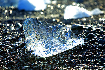 Image showing Ice floes at glacier lagoon Jokulsarlon