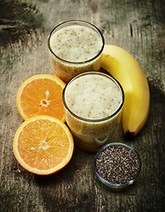 Image showing Healthy smoothie with chia seeds