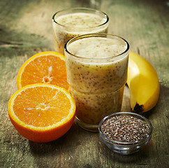 Image showing Healthy smoothie with chia seeds