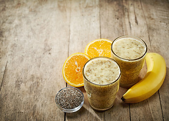 Image showing Healthy smoothie with chia seeds