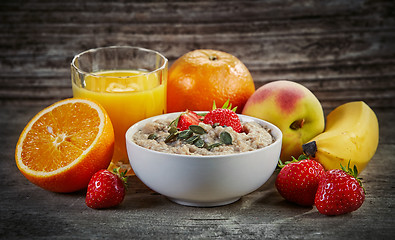 Image showing Healthy breakfast ingredients