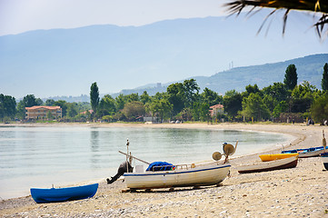 Image showing Fisher\'s boats at the beach