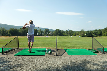 Image showing Golf at the Driving Range