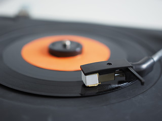 Image showing Vinyl record on turntable