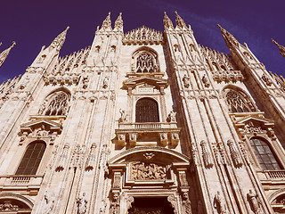 Image showing Retro look Milan Cathedral