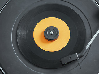 Image showing Vinyl record on turntable