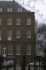 Image showing London - 10 downing street on a gloomy autumn day