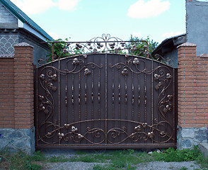 Image showing wrought-iron gates