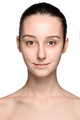 Image showing Portrait of beautiful girl with healthy skin 