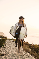 Image showing Surfer Girl