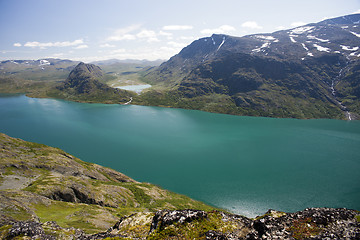 Image showing Besseggen Ridge in Jotunheimen National Park, Norway