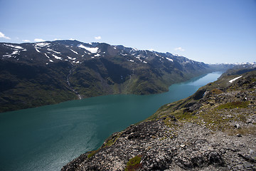 Image showing Besseggen Ridge in Jotunheimen National Park, Norway