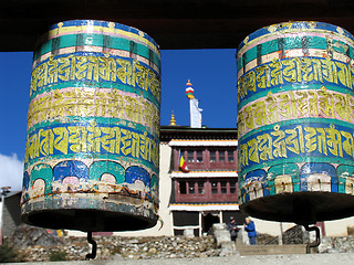 Image showing Prayer wheels