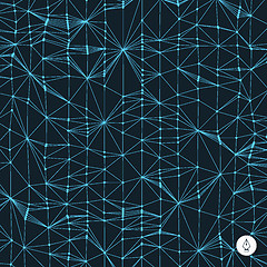 Image showing Network abstract background. 3d technology vector illustration. 