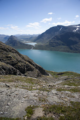 Image showing Besseggen Ridge in Jotunheimen National Park, Norway