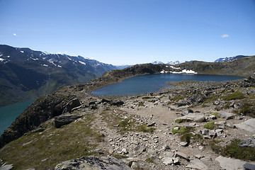 Image showing Besseggen Ridge in Jotunheimen National Park, Norway