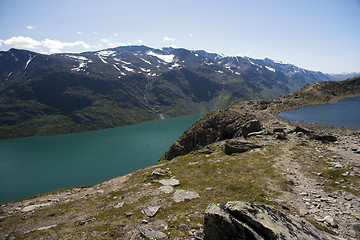 Image showing Besseggen Ridge in Jotunheimen National Park, Norway