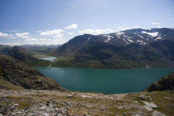 Image showing Besseggen Ridge in Jotunheimen National Park, Norway