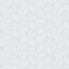 Image showing Grey seamless wallpaper with floral pattern