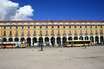 Image showing Buildings and buses