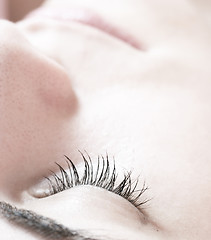 Image showing Beautiful young woman sleeping.