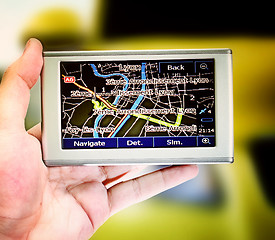 Image showing Gps in a man hand.