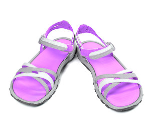 Image showing Pair of summer sandals