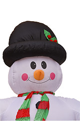 Image showing Funny blow-up snowman-clipping path