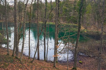 Image showing Small Pond at Plitvice lakes national park