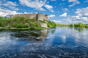 Image showing Beautiful view of the Ivangorod Fortress