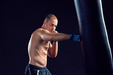 Image showing Young Boxer boxing 