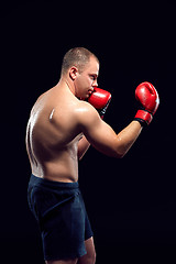 Image showing Young Boxer boxing 