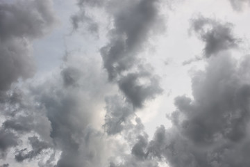 Image showing Grey tragic cloudscape