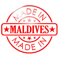 Image showing Made in Maldives red seal