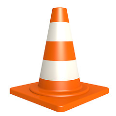 Image showing Traffic cone isolated with white background 