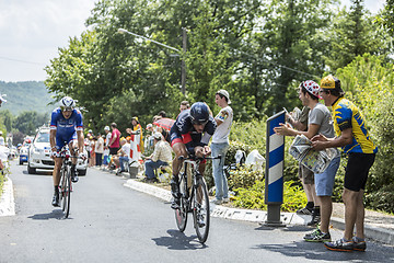 Image showing Two Cyclist During a Time Trail - Tour de France 2014