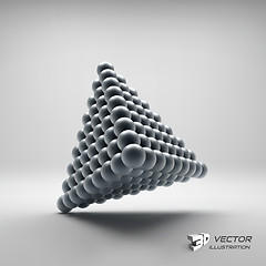 Image showing Pyramid of balls. 3d vector illustration. 