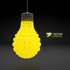 Image showing Lightbulb. Idea concept. 3d vector illustration. 